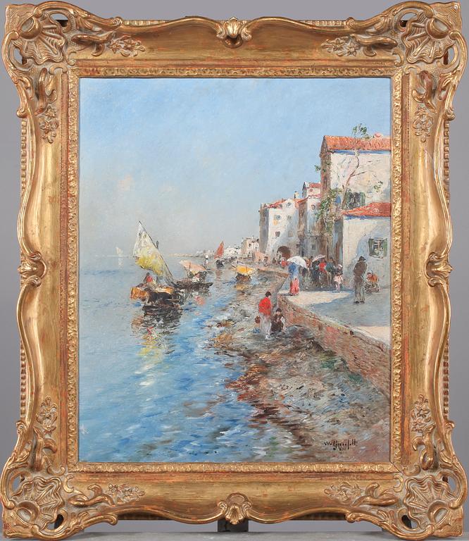 WILHELM VON GEGERFELT, olja på pannå, signerad.