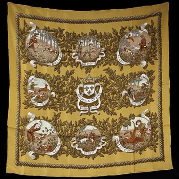 SCARF, "Termes de Venerie", Charles Hallo, Hermès, Paris, 1960-tal.