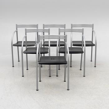 Philippe Starck, six 'Francesca Spanish' armchairs, Baleri, Italy, 1980s.