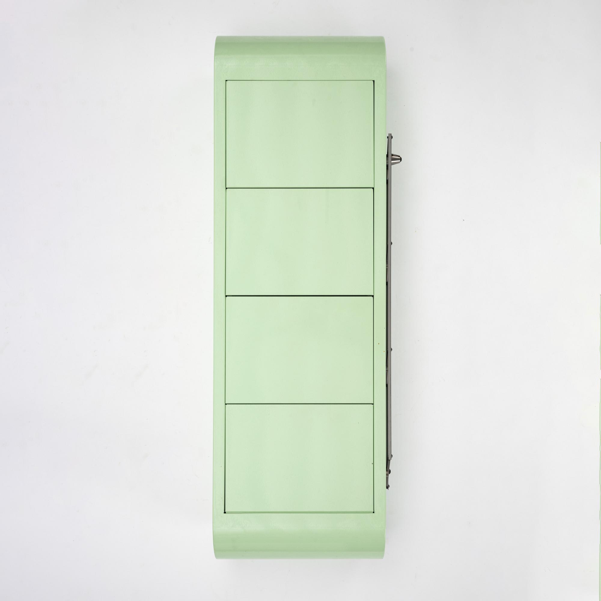 Martin Jämtlid, a lacquered metal wall shelf, Sweden 1993.