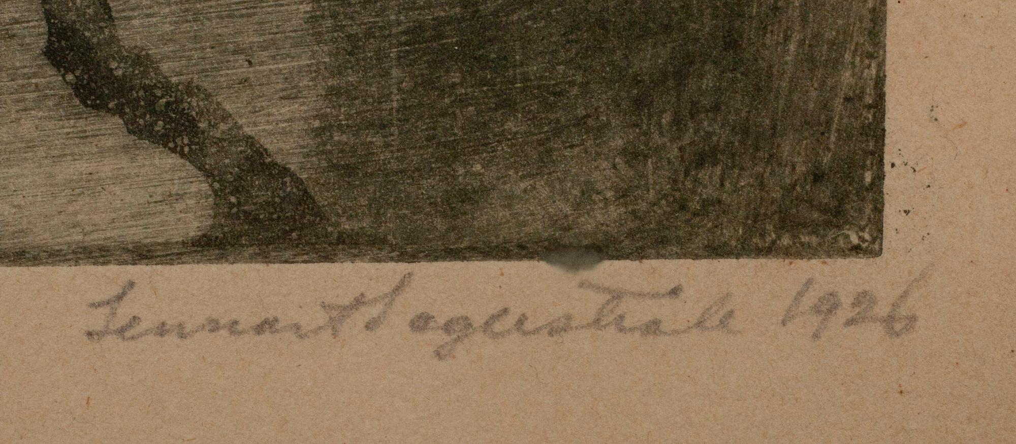 LENNART SEGERSTRÅLE, etsning, signerad och daterad 1926, nr 16.