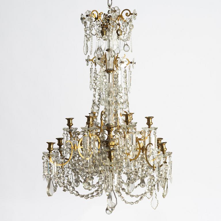 A chandelier, circa 1900.