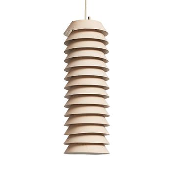 401. Ilmari Tapiovaara, a light pink lacquered "Maija the Bee" ceiling light, Hienoteräs, Finland late 1950's.