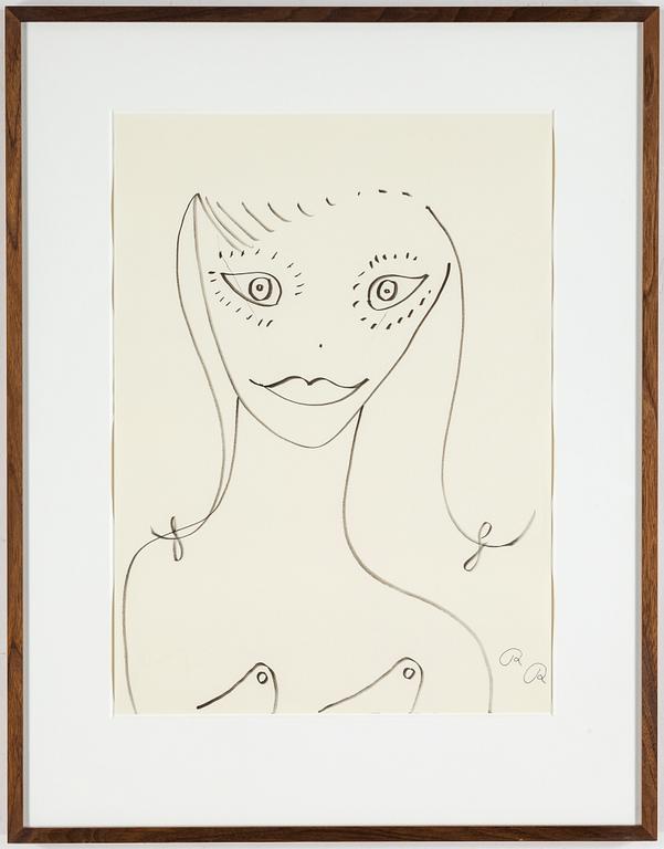 ROGER RISBERG, indian ink on paper, 2007, signed RR.