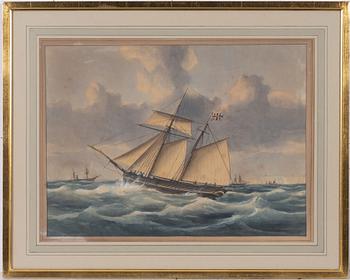 François Carlebur, Toppseglarskonaren "Amtia" vid Dover.