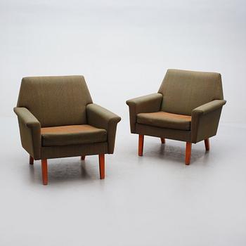 FÅTÖLJER, ett par, 1960/1970-tal.