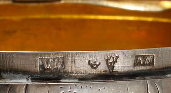 PARTI SILVER, 6 delar, Sverige, 1700/1800-tal, vikt 370 gram.