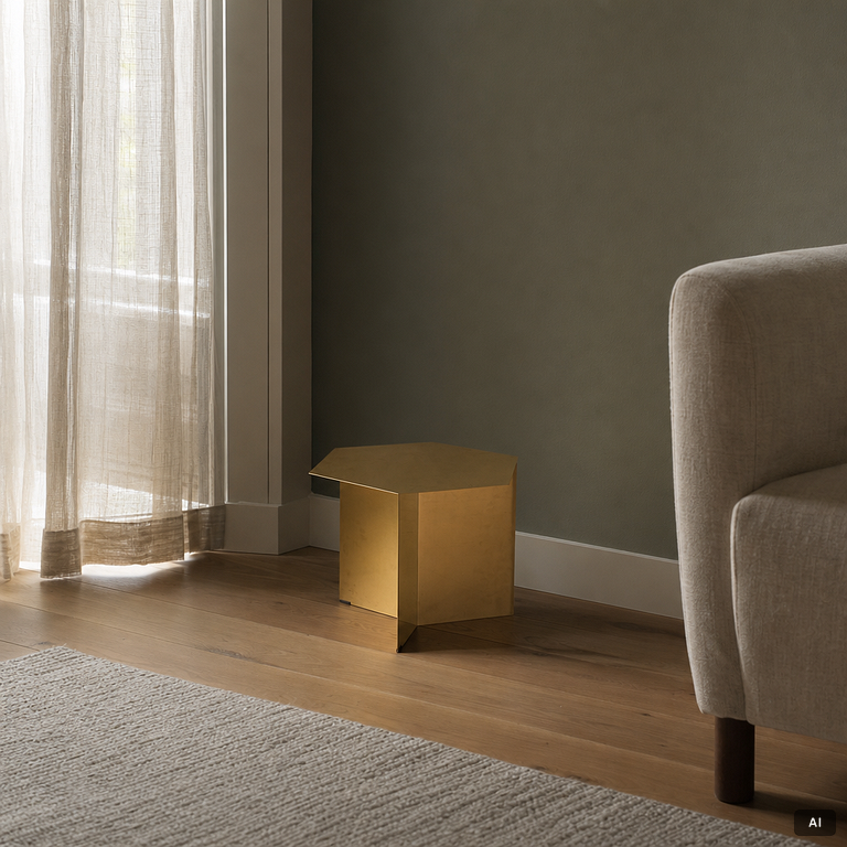 A 'Slit Table Round' side table, Hay, Denmark.
