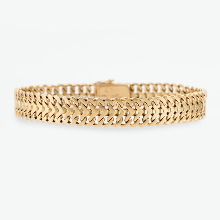 Bracelet 18K gold, "Herringbone".