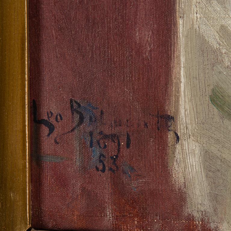 LEO BELMONTE, oil on canvas, signed and dated 1891.