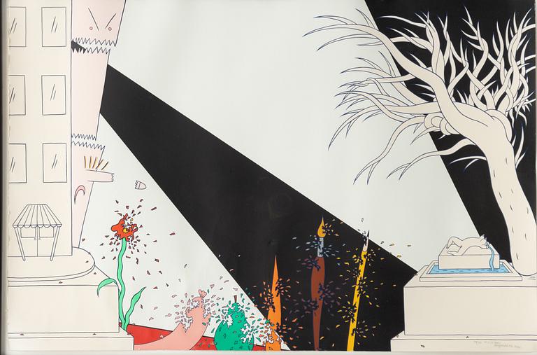 Marie-Louise Ekman, "BacchFärgseriegrafi, 1980anal".