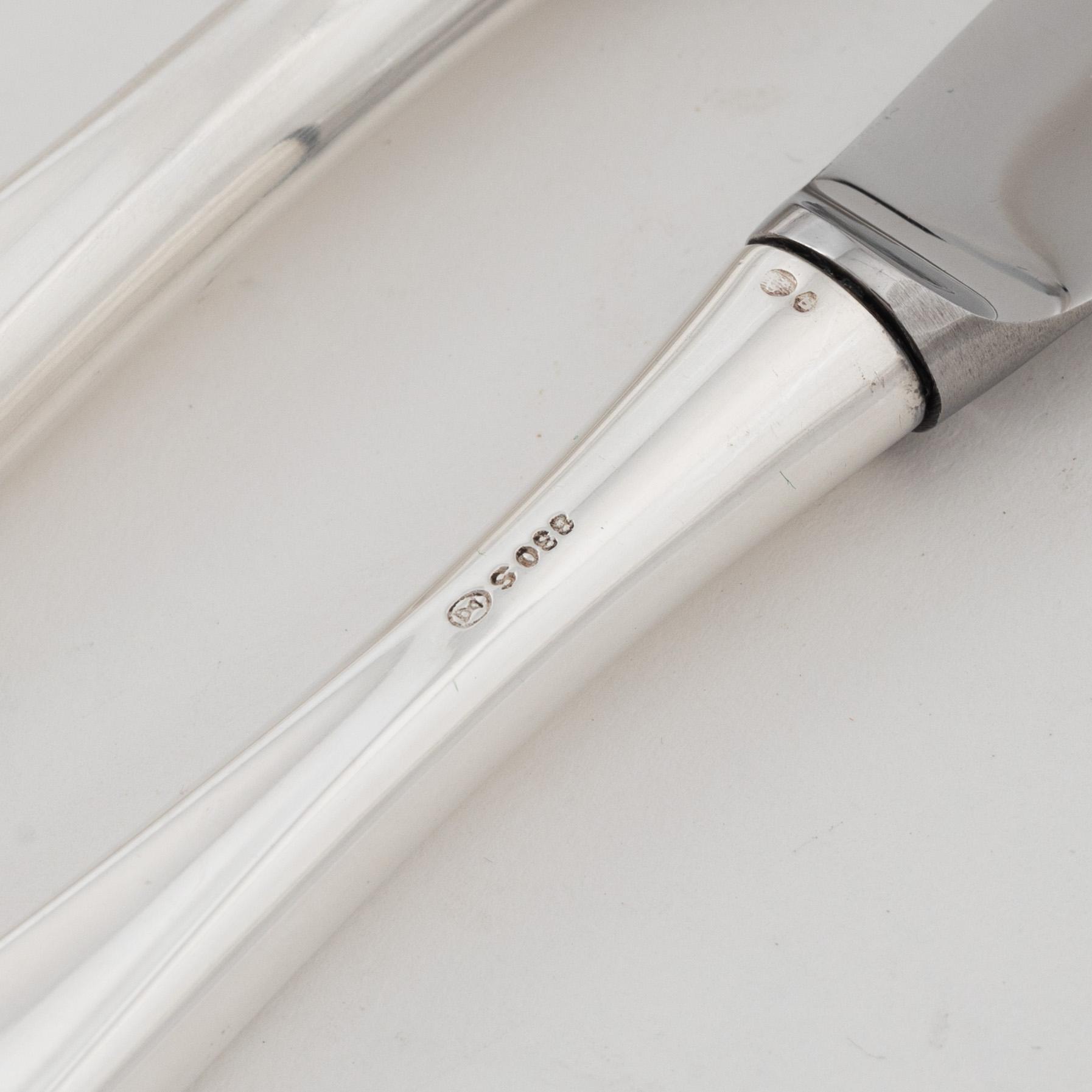 A 84 piece silver cutlery set, Thorvald Marthinsen Sølvvarefabrik, Norway, 20th century.