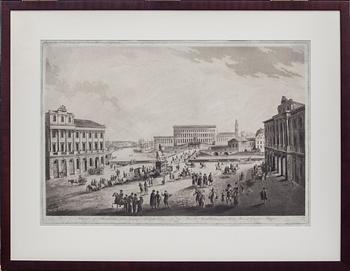 JOHAN FREDRIK MARTIN, etsning, 1700-tal.