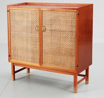 A Swedish mahogany and rattan cabinet, 1940-50's.