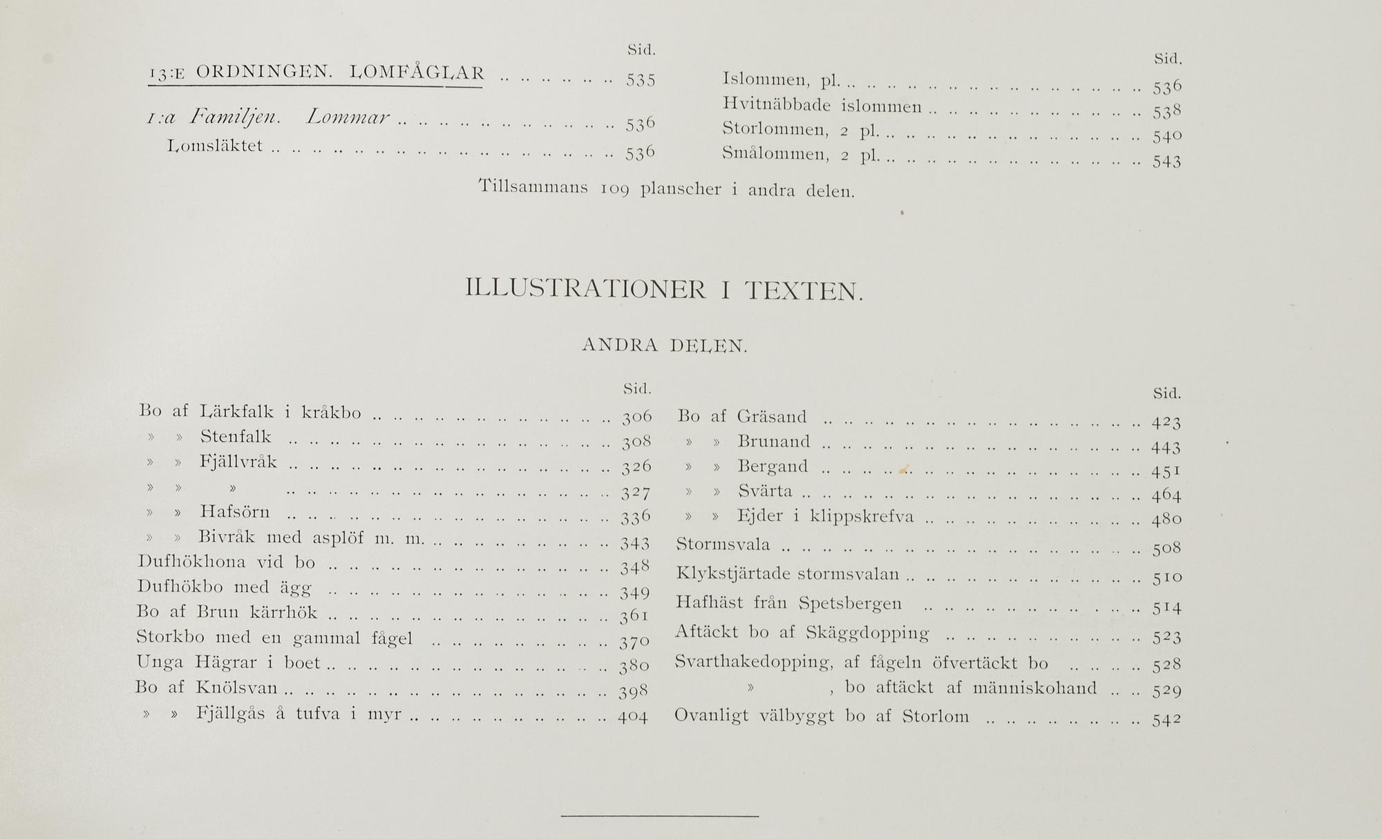 M, W & F VON WRIGHT, bokverk, 3 band, "Svenska fåglar", A. Börtzells tryckeri AB Stockholm, 1927-1929.