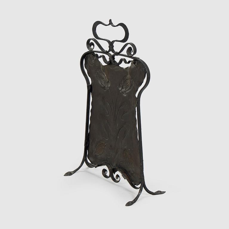 Fire screen, early 20th century.