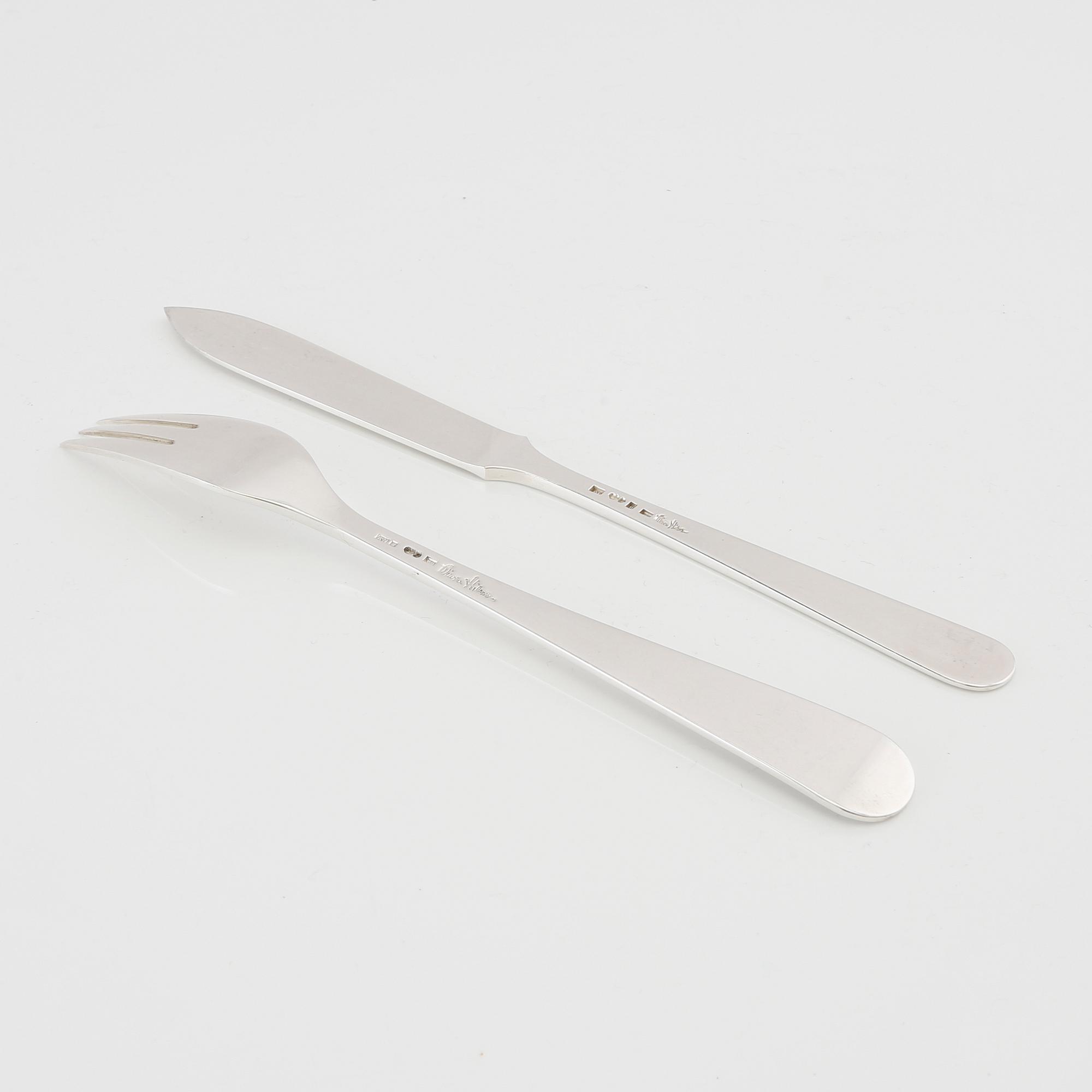 Wiwen Nilsson, bestick 24 dlr silver, Lund 1937 - 1971.