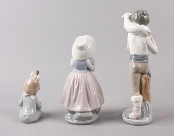 FIGURINER, 3 st, porslin, Lladro.