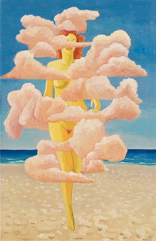 Vilhelm Bjerke-Petersen, Woman among clouds.