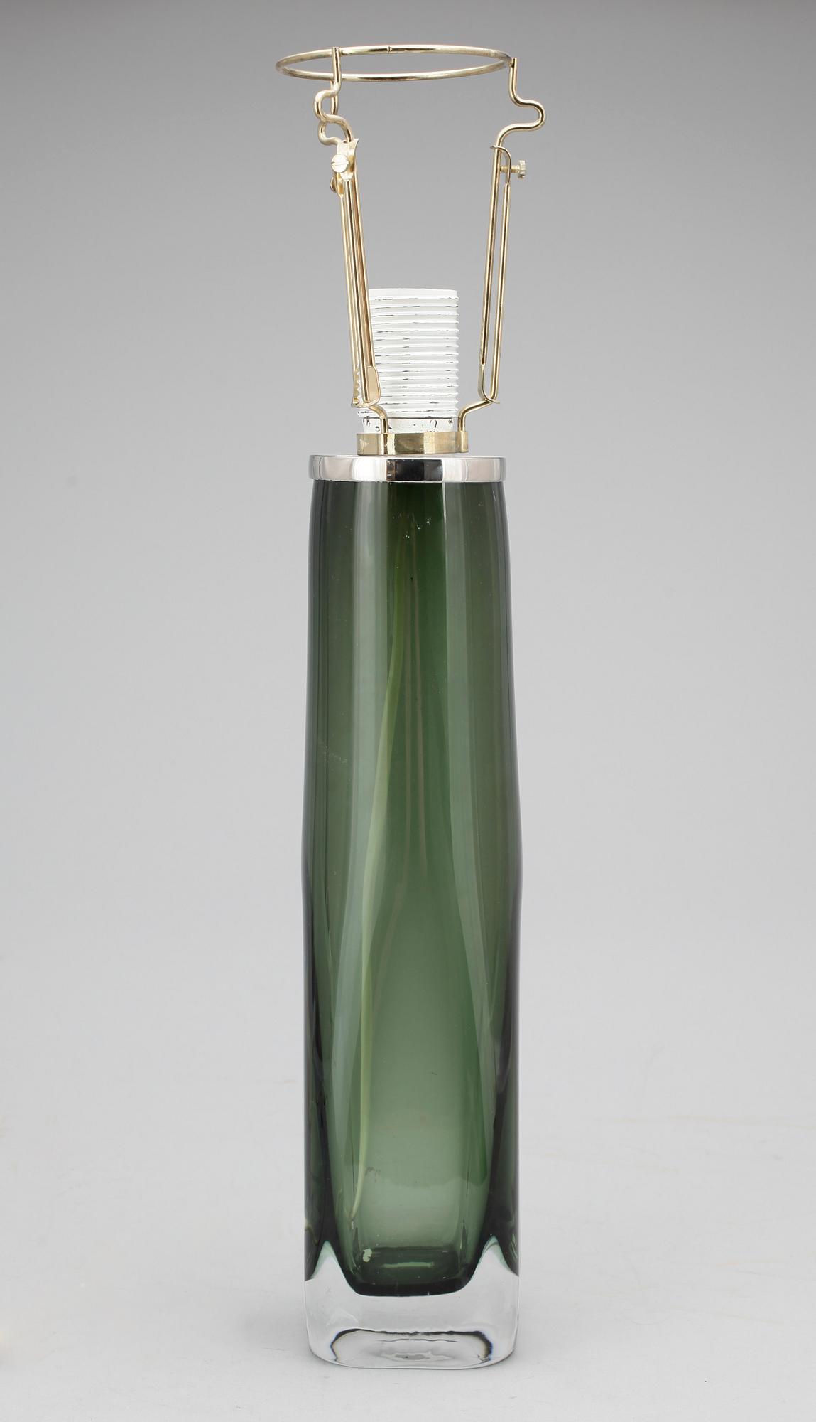 BORDSLAMPA, glas, Carl Fagerlund, Orrefors, 1900-talets andra hälft.