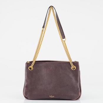 Mulberry, a burgundy leather handbag.