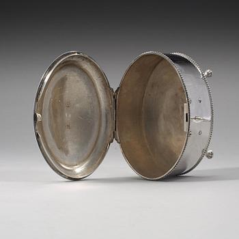A Swedish 18th century silver suggar-box, Arvid Floberg, Stockholm 1795.