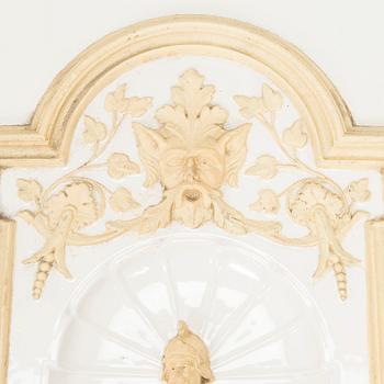 Reliefi / koriste-elementti kakluuniin Wilhelm Andstén, Helsinki, 1800-luvun loppu.