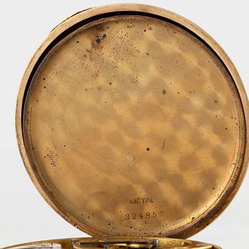 Pocket watch, 14K gold, open face, 57 mm.