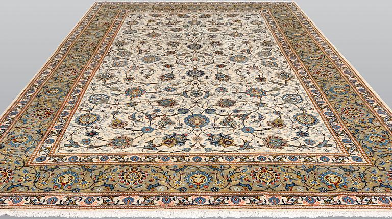 Carpet, Keshan, approx. 373 x 258 cm.