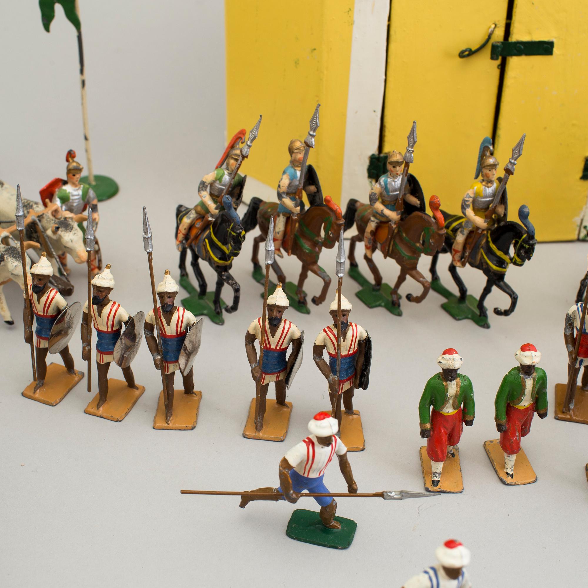 SAMLING TENNSOLDATER, 45 delar , troligen George Heyde, Dresden, Tyskland, 1900-talets början.