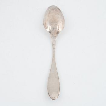 A Swedish Silver Serving Spoon, mark of Gustaf Georg Rehnberg, Norrköping 1806.