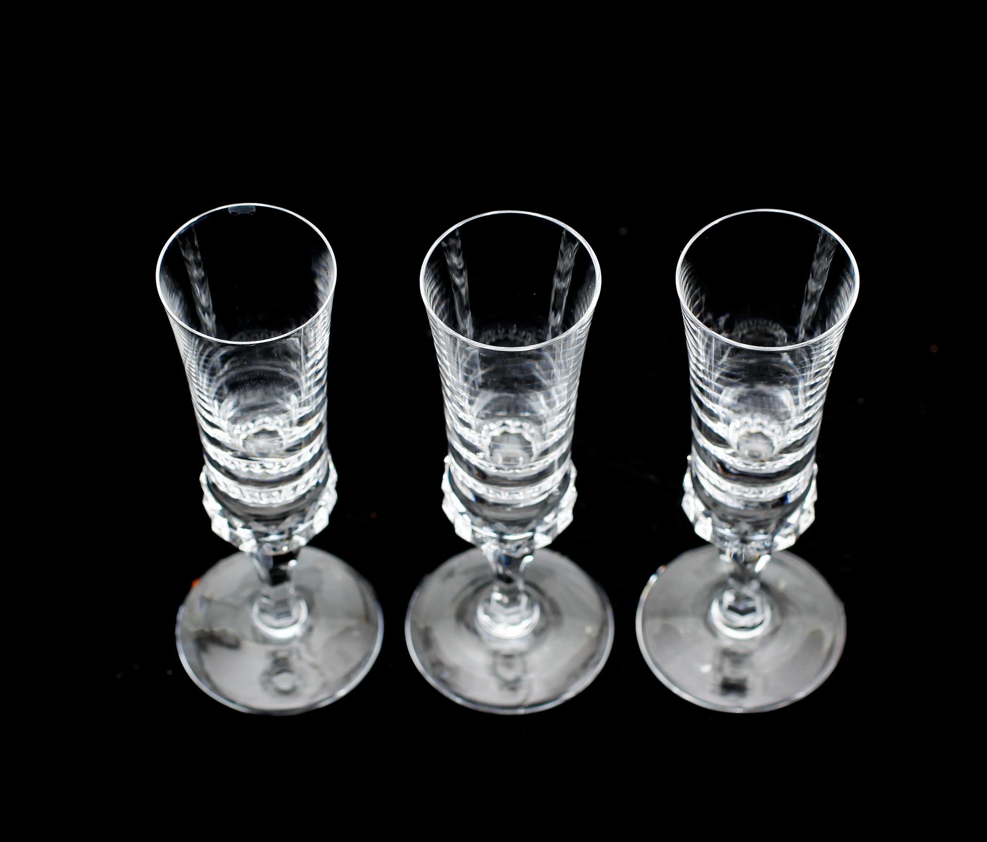 SNAPSGLAS, 12 st, "Silvia", Ingeborg Lundin, Orrefors.