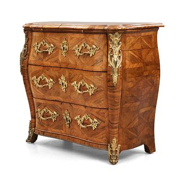 5. A Swedish Rococo 18th century commode by C Linning (master 1744-1779).