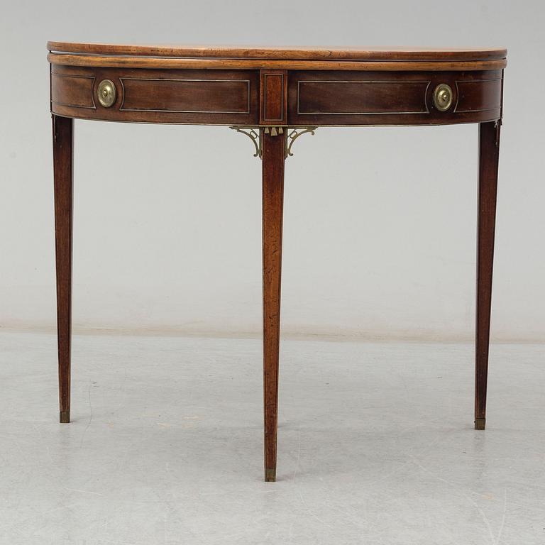 A late Gustavian games table, late 18th century.