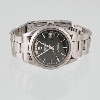 HERRARMBANDSUR, stål, Tudor, "Oyster prince date-day".