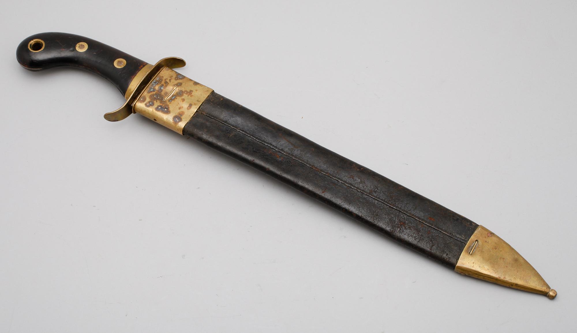 FASKINKNIV, 1800-tal, stål och mässing.