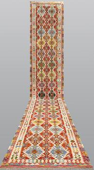 A Kilim runner, classic design, approx. 780 x 120 cm.