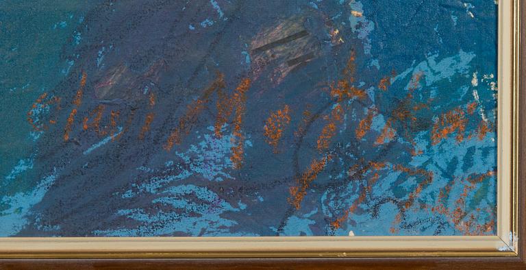 Olavi Martikainen, öljy kankaalle, signeerattu ja päivätty 1976.