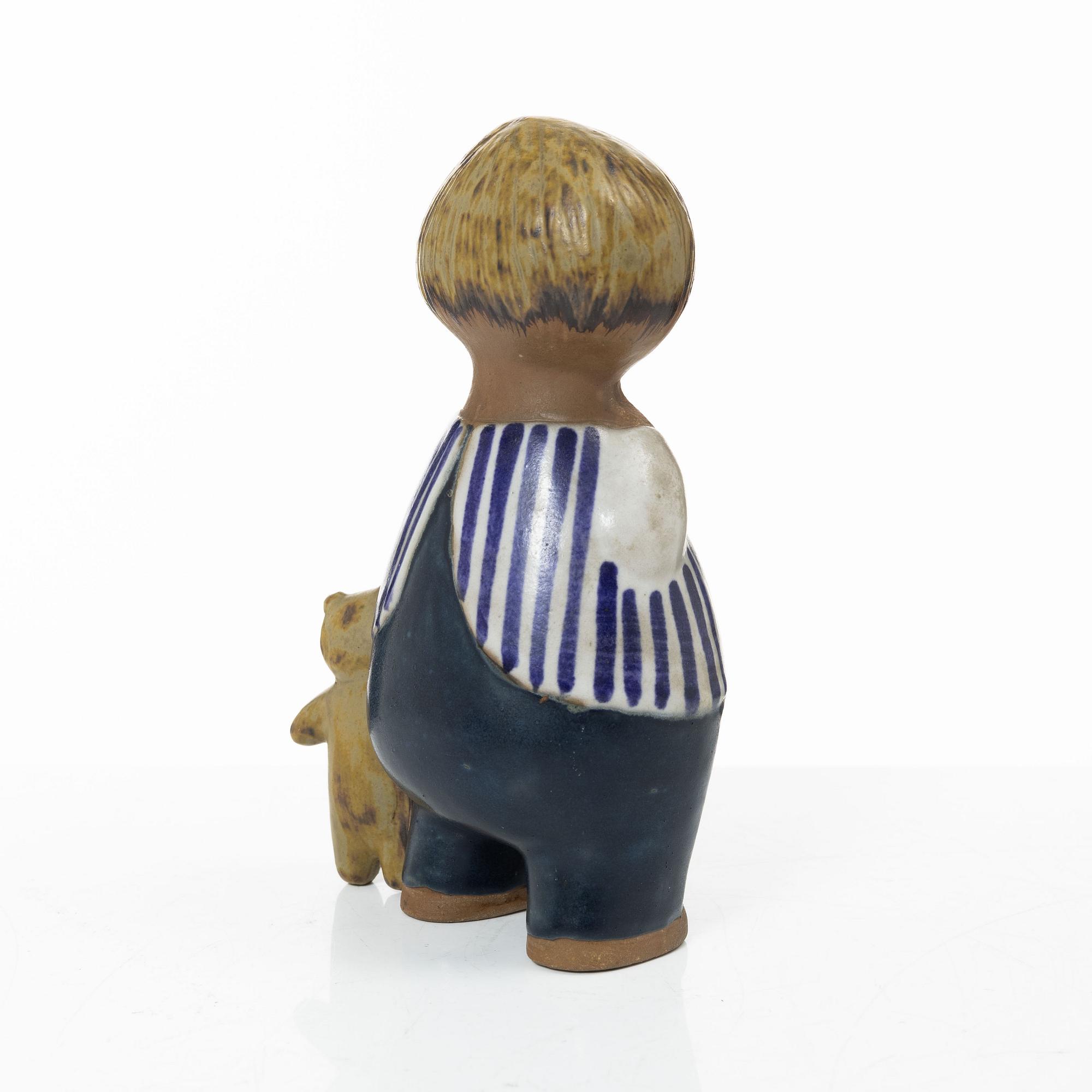 Gustavsberg LisaLarson Ungar Malin マリン Lisa Larson, stoneware figurine, 'Malin', from the series