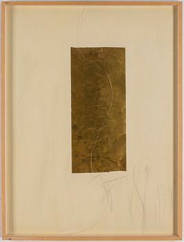 EDDIE FIGGE, mixed media and collage, signed and dated 1978.