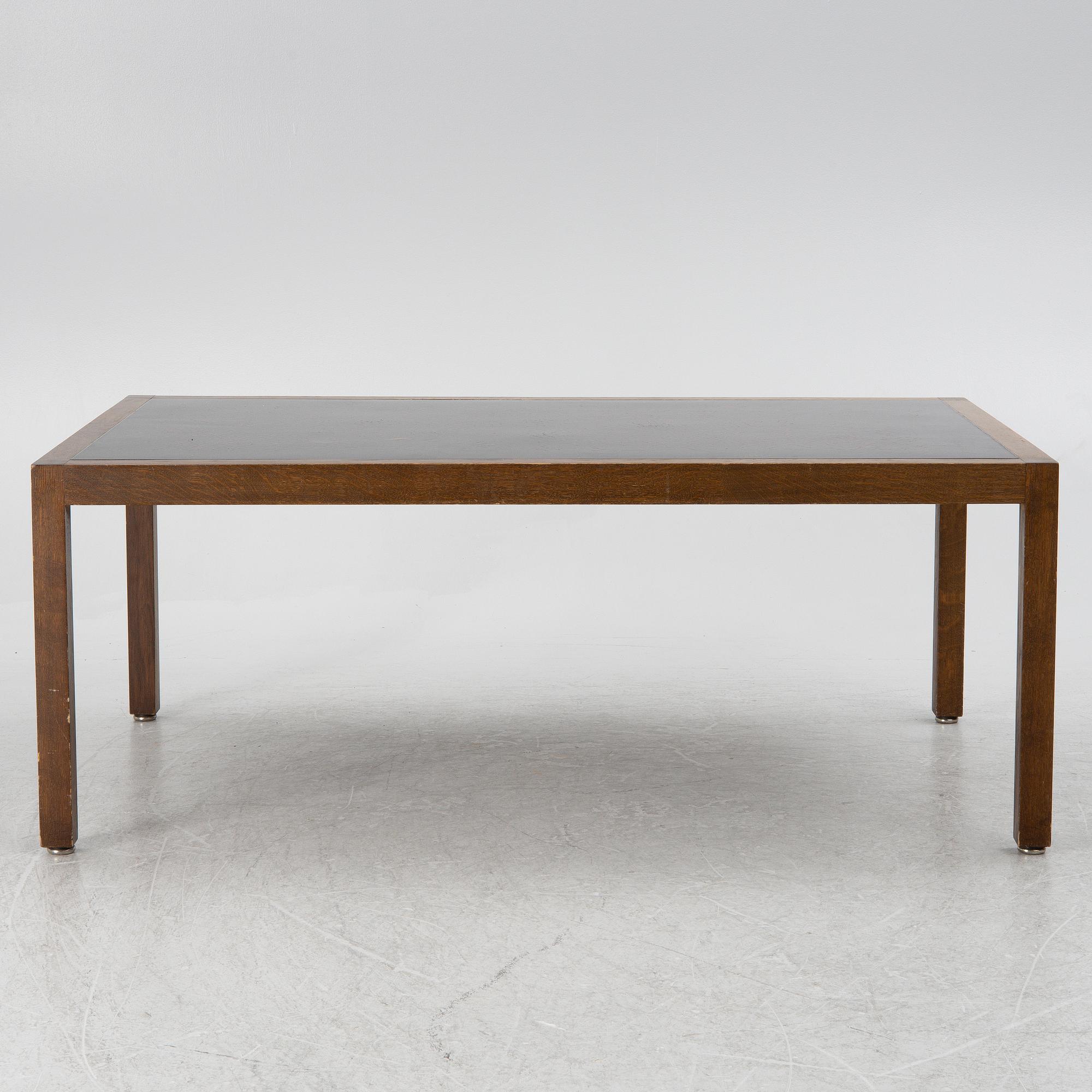 A coffee table with enamel table top by Bror Marklund, Sweden, 1970's.