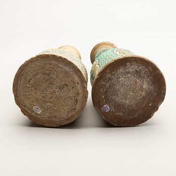 A group of 4 water pip bottles, Persia, presumably circa 1900.