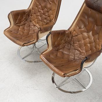 Bruno Mathsson, a pair of 'Jetson' armchairs for Dux, 1970's.