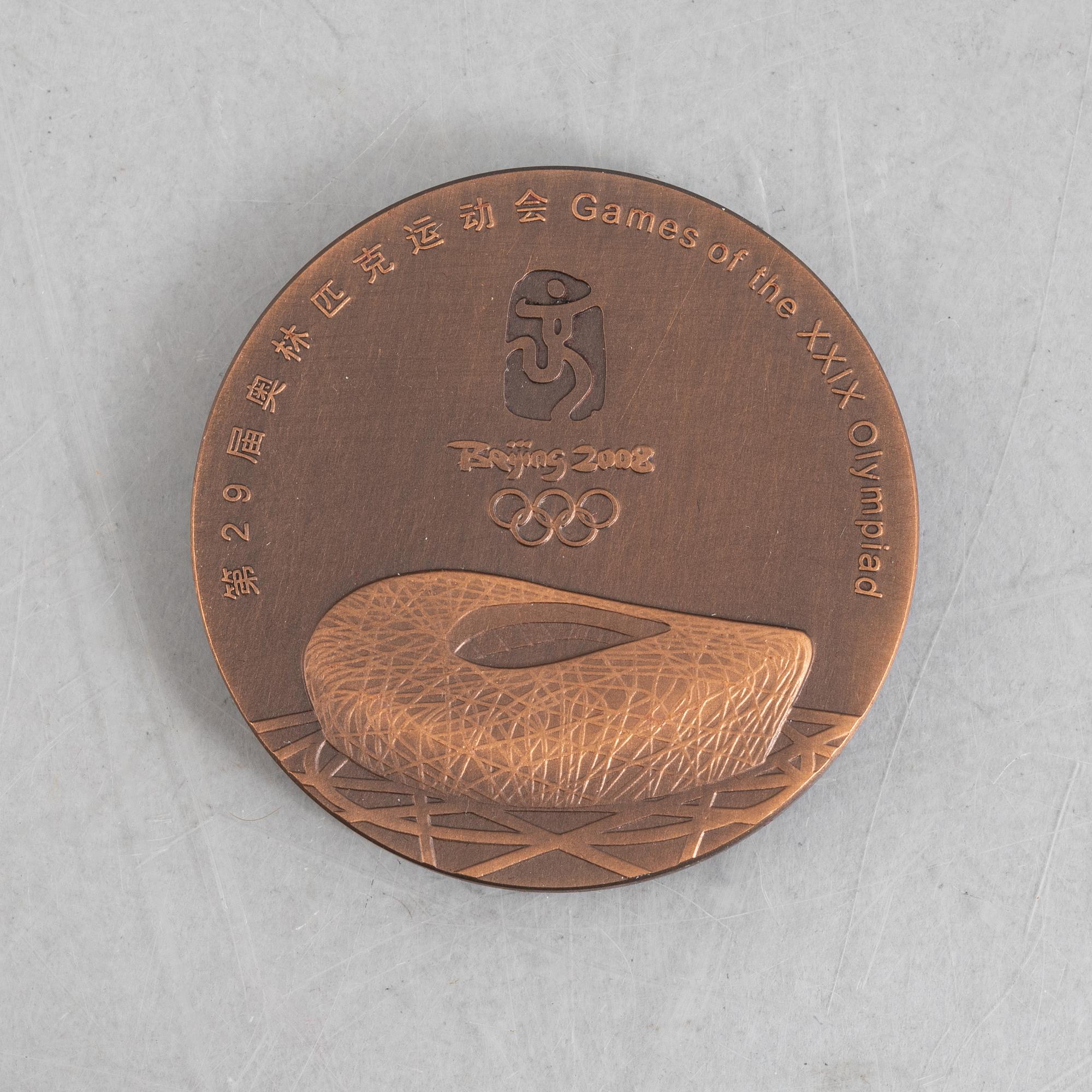 Deltagarmedalj OS, Peking 2008.