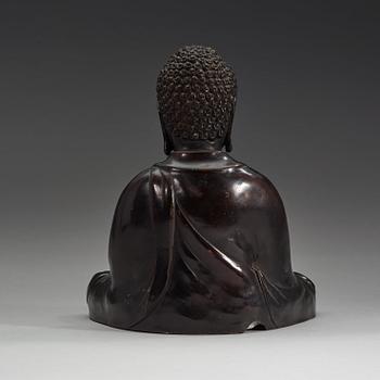 A Japanese bronze figure of buddha, Meiji (1868-1912).