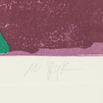 Madeleine Pyk, färglitografi, signerad 63/190.