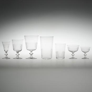 Kosta Boda · GLASSERVIS, ca 77 delar, "Diamant", Kosta, 1900-tal.