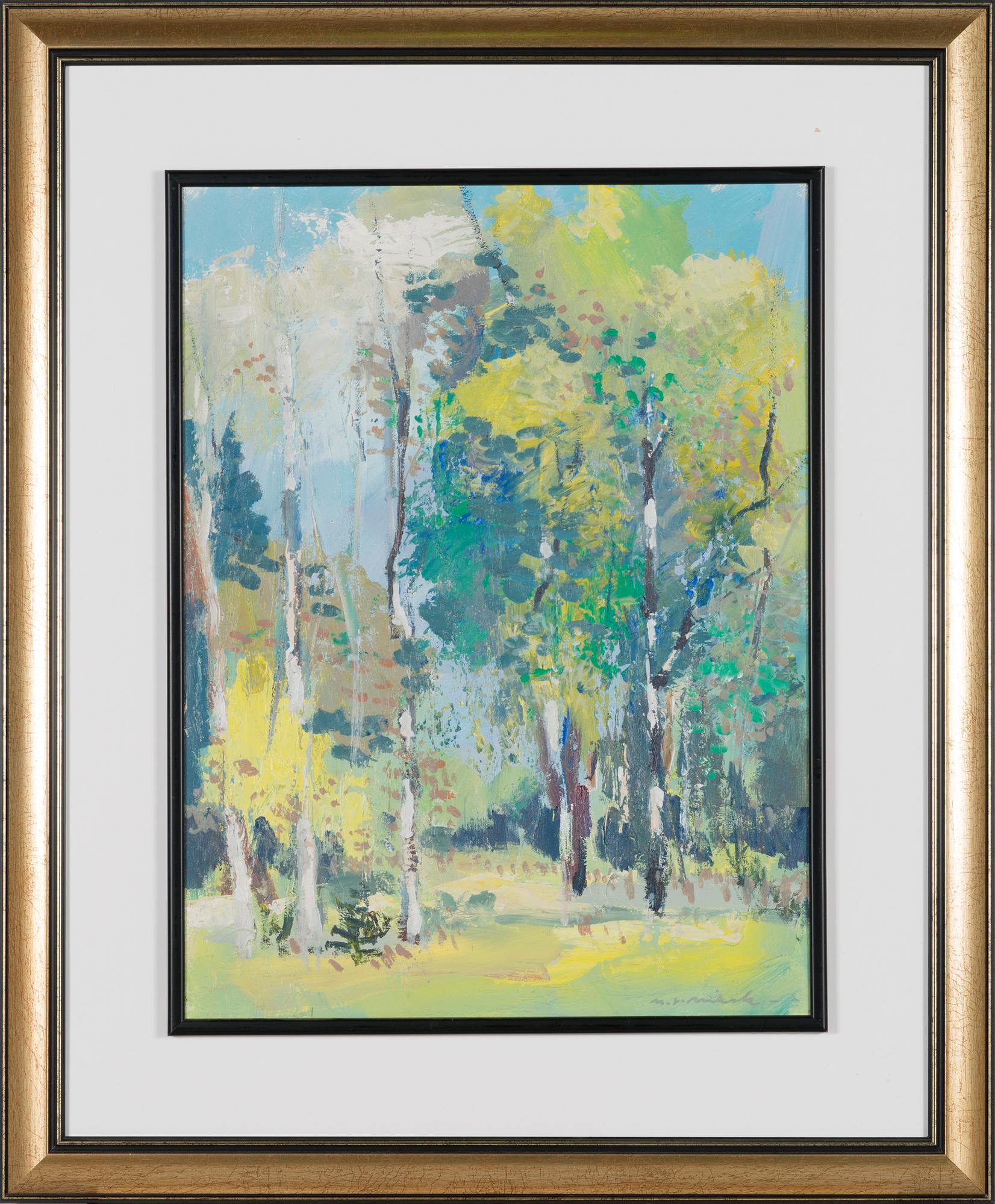 Nandor Mikola, oil on panel, signed.