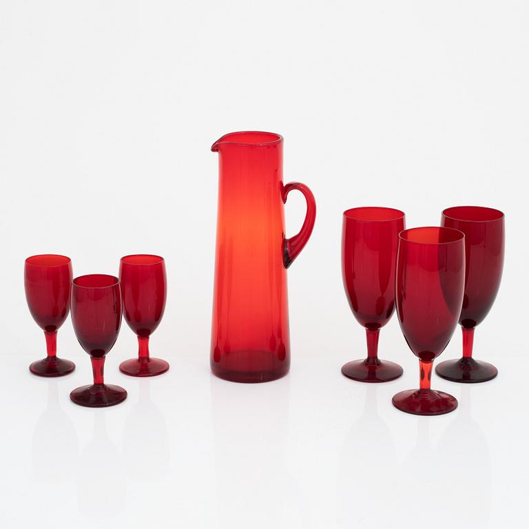 Monica Bratt, a 27-piece glass service from Reijmyre, Sweden.