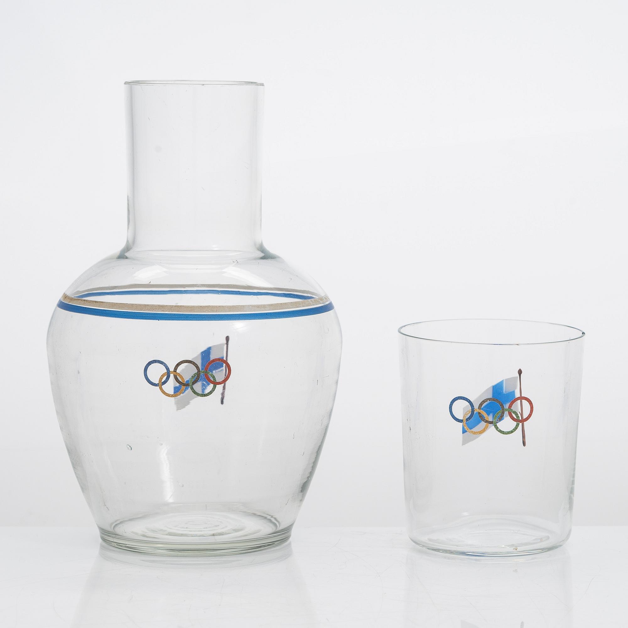 Karahvi ja juomalasi, Olympiamerkityt, Suomi.